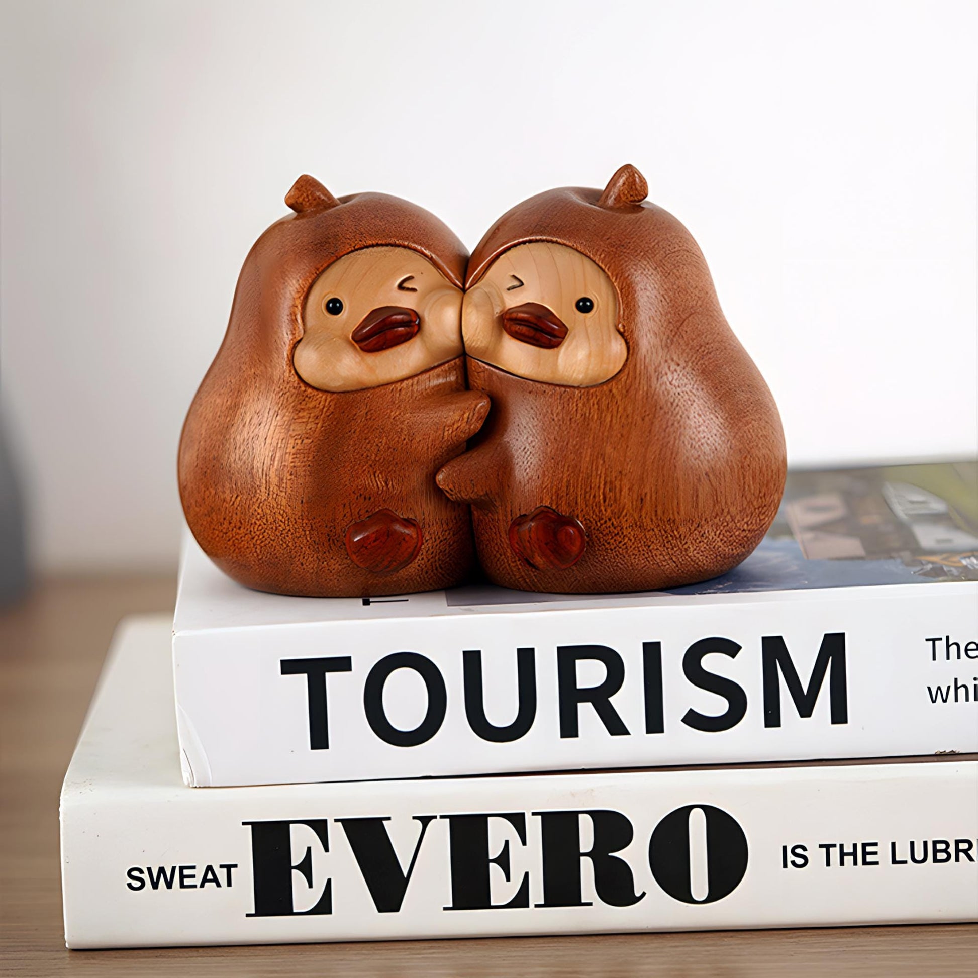 Wooden bookends, bookshelf decorations, gifts for reading lovers.