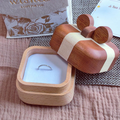 Proposal ring box, wooden ring box, jewelry gift box, engagement gift.