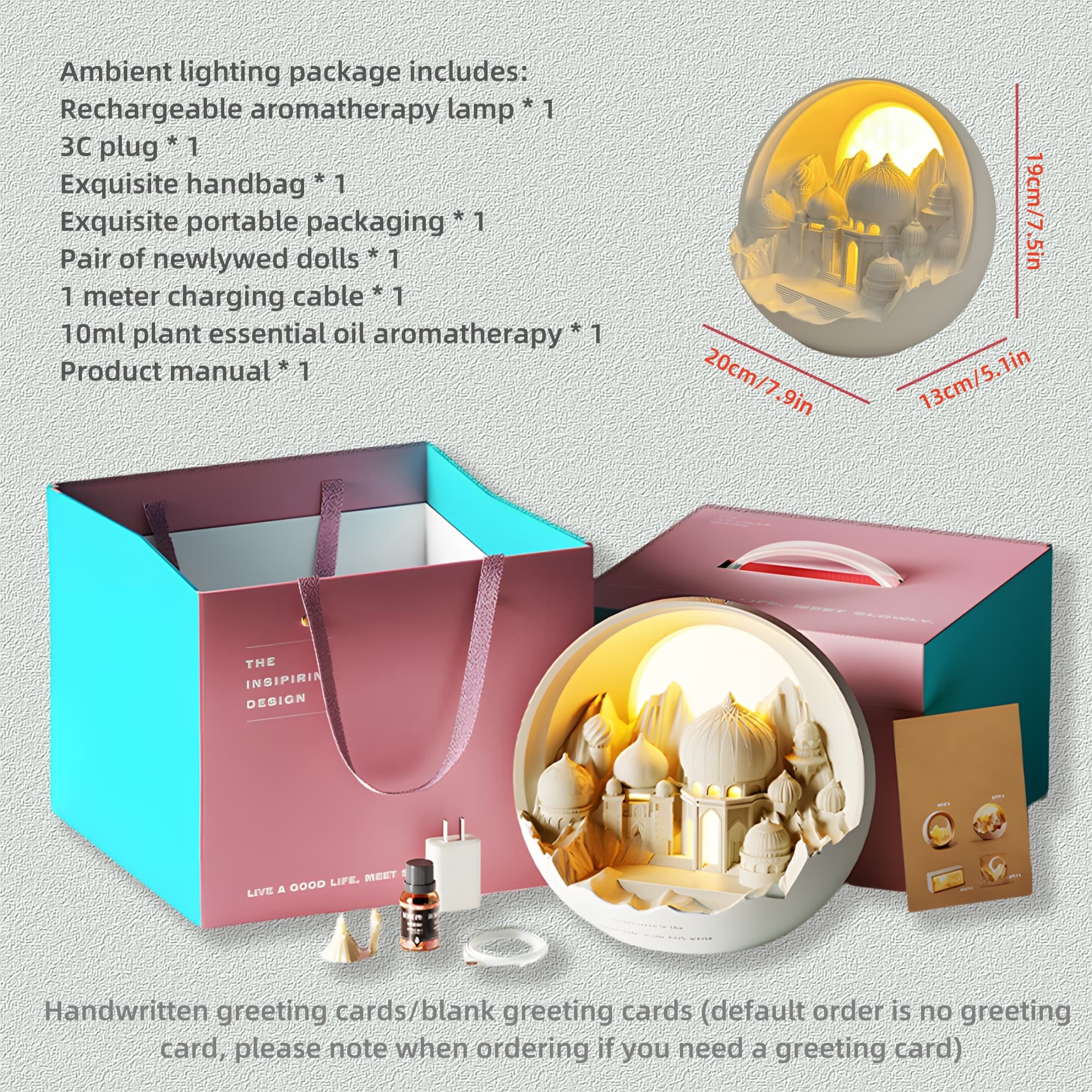 Bedroom night light, LED table lamp, bedside aromatherapy night light.