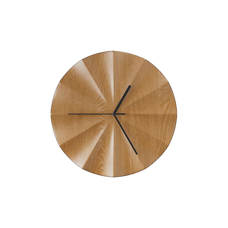 Selected solid wood three-dimensional carved silent round wall clock