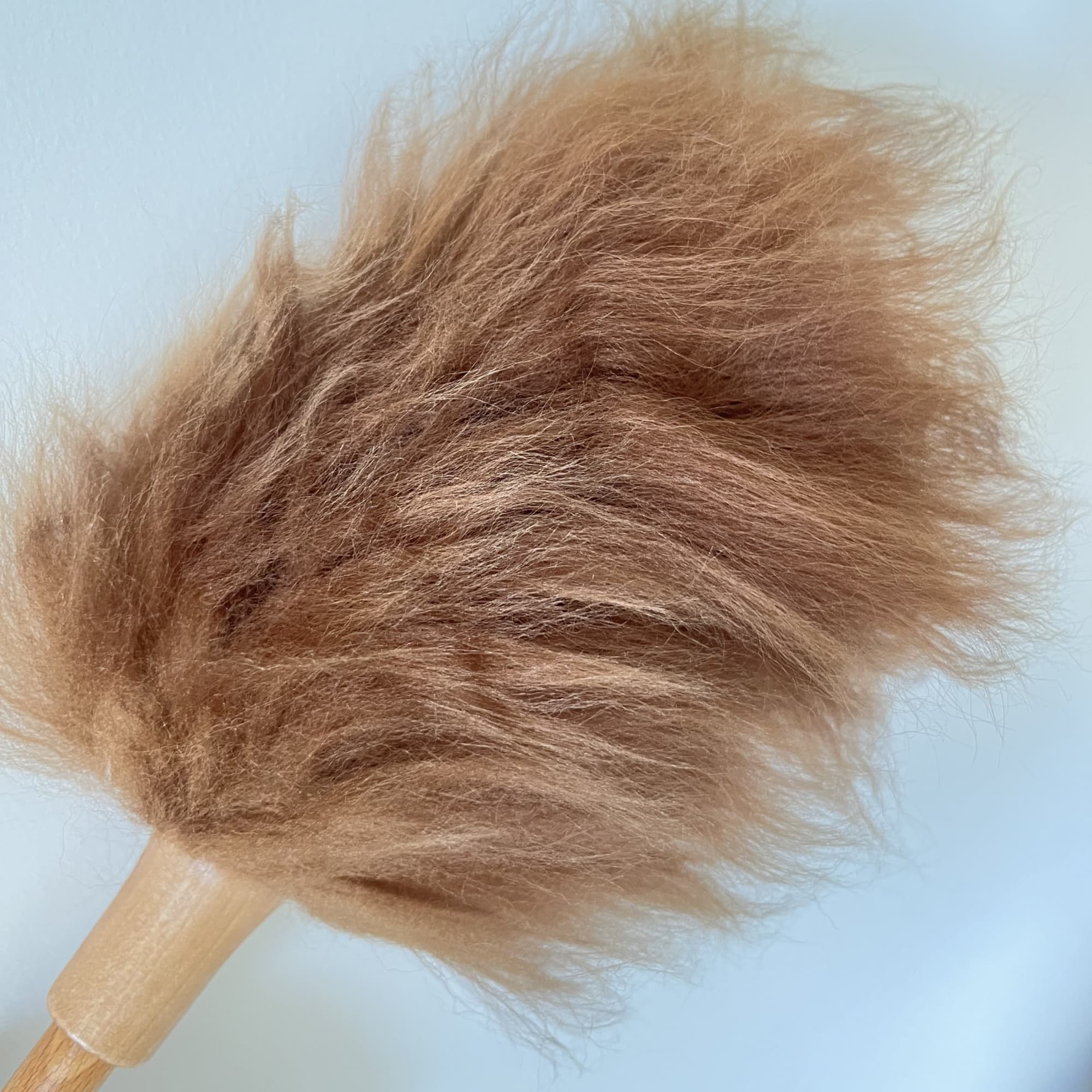 Wooden fox duster, wool duster, practical gift, 2024 gift ideas.
