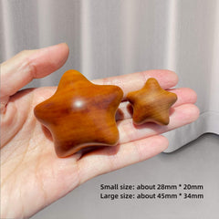 Wood star pendants, wood carved mobile phone pendants, keychain gifts.