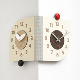 90° double-sided wall clock