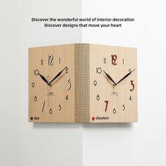 Ultra-thin corner double-sided clock, master two time zones
