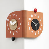 90° double-sided wall clock