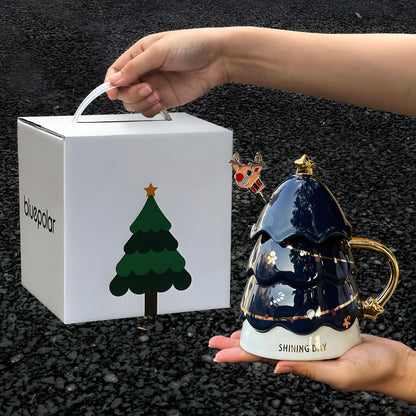 Christmas tree mug set-Christmas gift ideas-send premium gift box