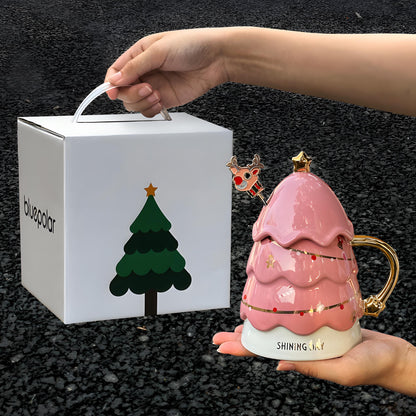 Christmas tree mug set-Christmas gift ideas-send premium gift box