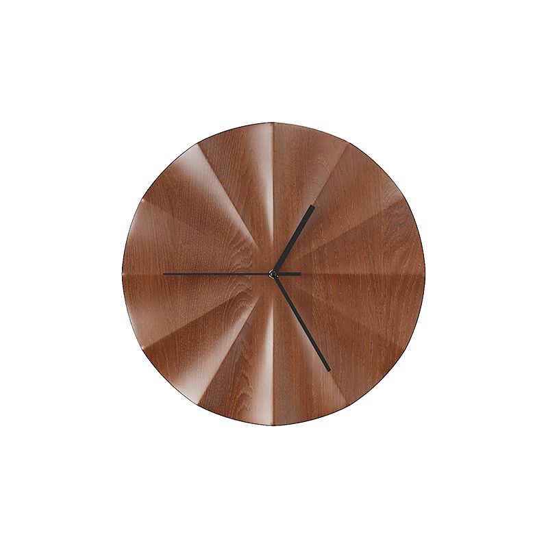 Selected solid wood three-dimensional carved silent round wall clock