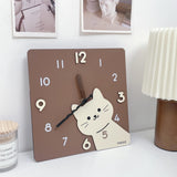 Cat and dog pattern wall clock