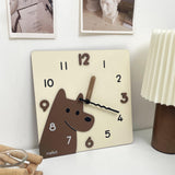 Cat and dog pattern wall clock