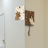 Cat and dog pattern wall clock