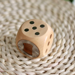 Wooden dice bottle opener, beer bottle opener, gift for beer lovers.