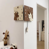 Cat and dog pattern wall clock