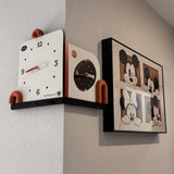 Outside corner modern wall clock