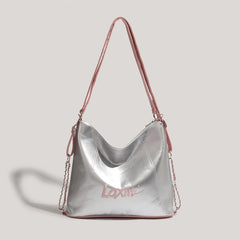 Alphabet half-moon bag